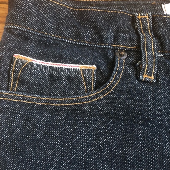 Baldwin selvedge denim jean shorts blue cuffed size 25 - Picture 4 of 11